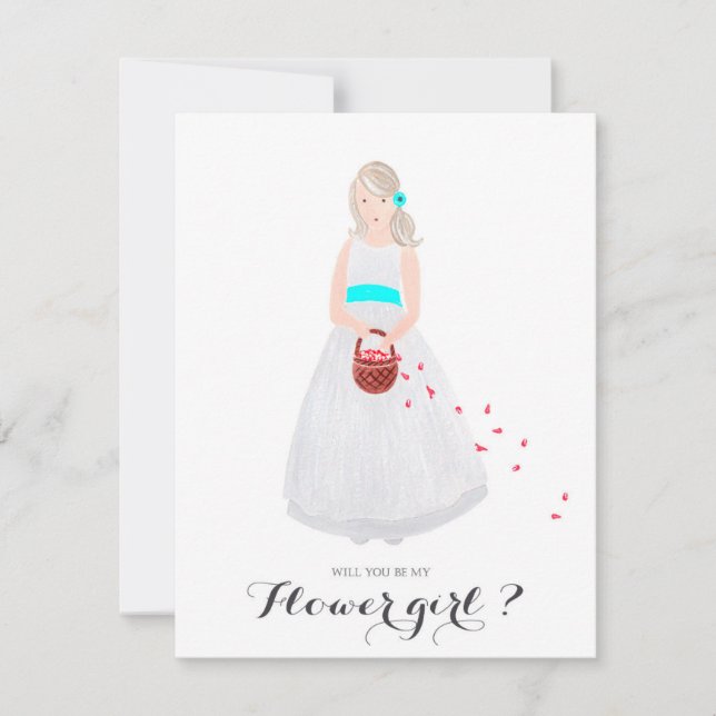 Você será minha menina de flores cartão personaliz (Frente)