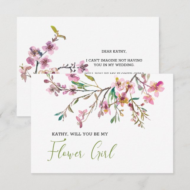 Você Será Minha Menina de Flores Cerejeira em Flor (Frente/Verso)