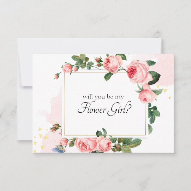 Você Será Minha Menina de Flores Rosa Corado (Frente)