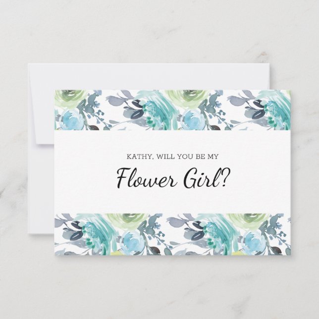 Você Será Minha Menina Flor Azul Amarelo (Frente)