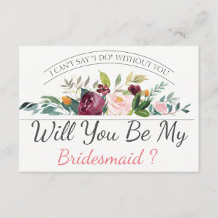 Você Será Minha Porta-Vozes? Cartão Bridesmaid