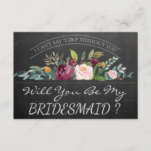 Você Será Minha Porta-Vozes? Cartão Rustic Bride