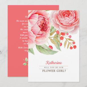 Você será nossa Menina das Flores? Cartão de Convi