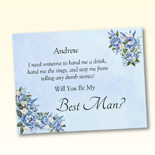 Você Será O Meu Melhor Homem? Cartão Azul