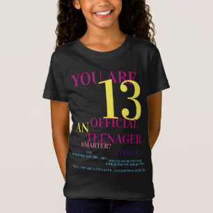 Você tem 13 T-Shirt oficial adolescente para garot