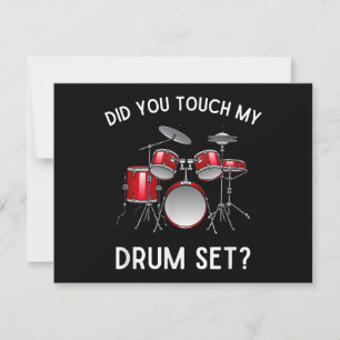Você Tocou Minha Camisa Do Drum Set Engraçado Você