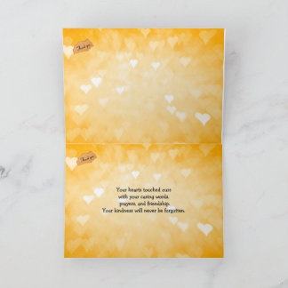 Você Tocou No Nosso Coração, Cartões de agradecime