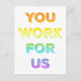 Você trabalha para cartão postal de protesto LGBTQ