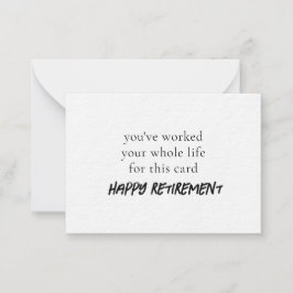 você trabalhou a vida toda por este cartão