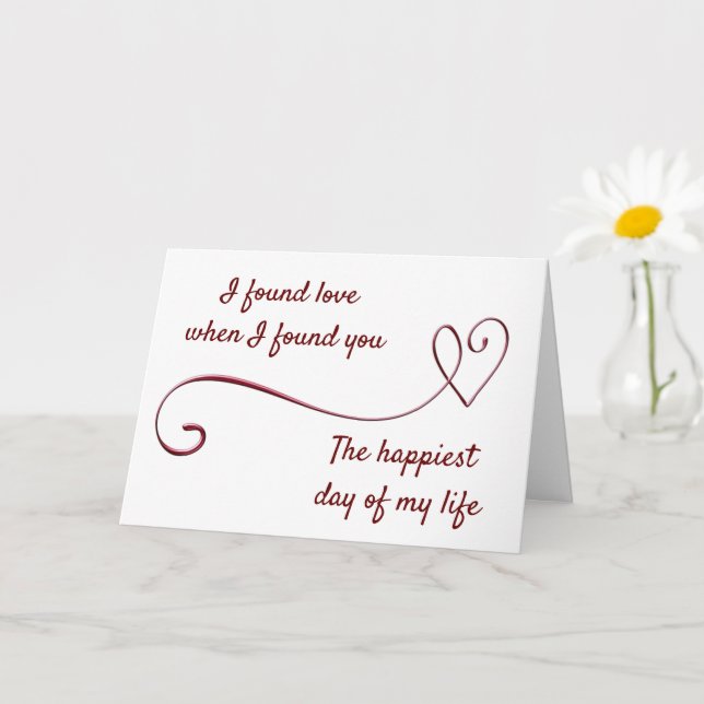 **VOCÊ VAI CASADO "ME" (EU TE AMO) CARTÃO (Planta pequena)