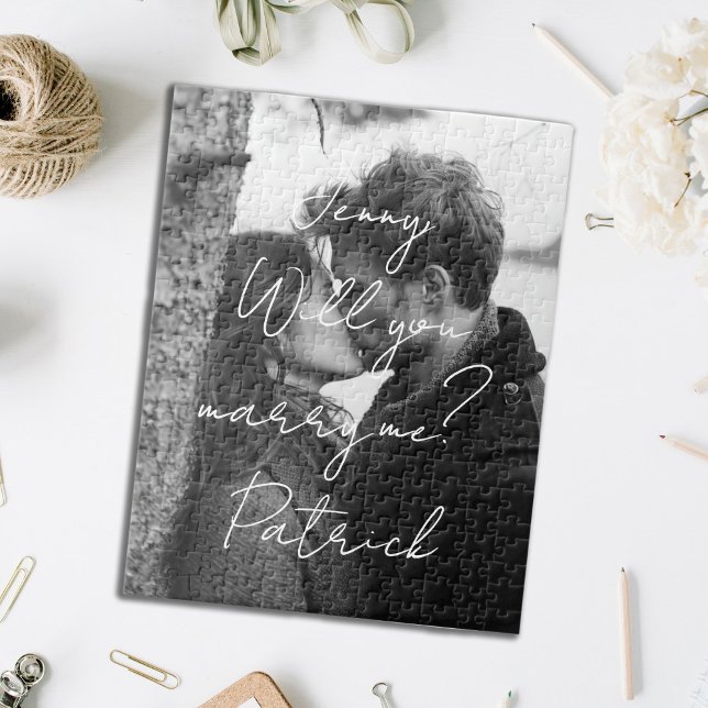 Você vai me Casado de Quebra-cabeça Vertical Preto (Criador carregado)