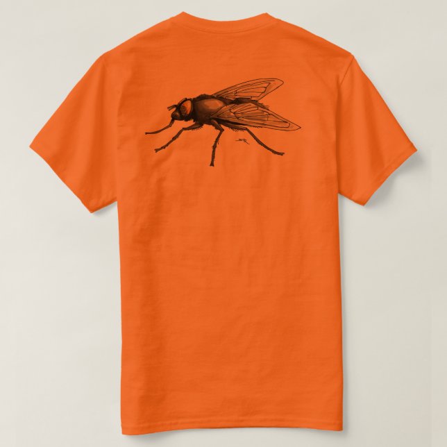 Voe as mulheres Buddy camiseta laranja para trás (Verso do Design)