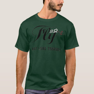 Voe Primeiro Ame-Se camiseta cardíaca de avião
