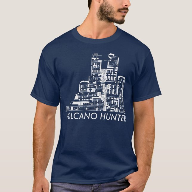 Volcano Hunter Map T-Shirt (Frente)