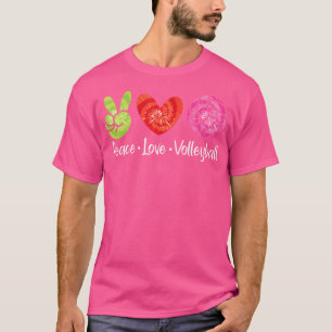 Voleibol Camisa Tie Peace Love Voleibol Spo