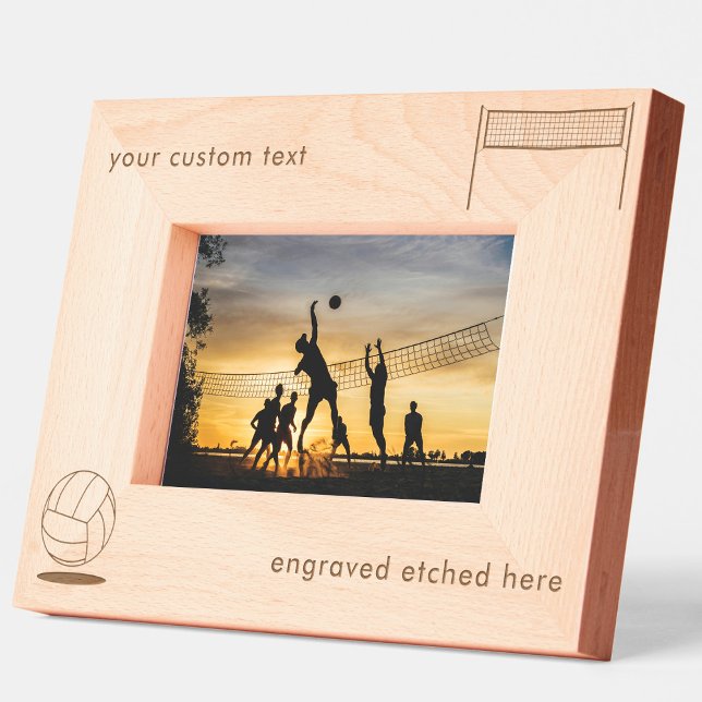 Voleibol de quadro de imagem gravado personalizado (Personalized Engraved Picture Frame Volleyball)