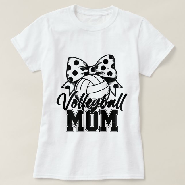 Voleibol Mamãe Camisa Esportes de Voleibol Mo (Frente do Design)