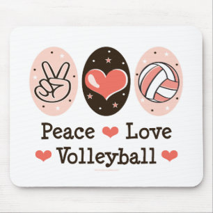 Voleibol Mousepad do amor da paz