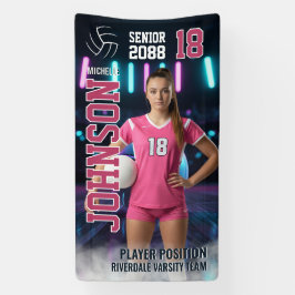 Volleyball Player Senior Night Photo Futuristic