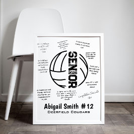 Volleyball Senior Night Poster for Signatures