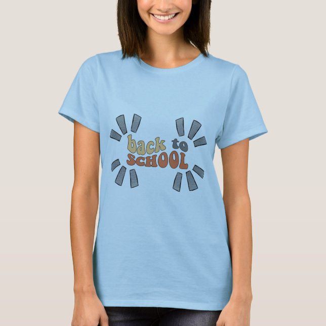 Voltar à camiseta escolar com uma reviravolta anim (Frente)