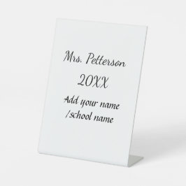 Voltar à escola adicionar nome do professor nome a