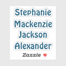 Voltar à escola com várias Etiquetas de nome