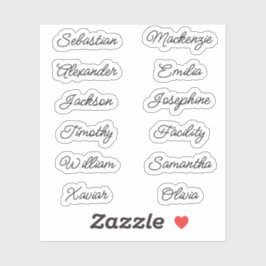 Voltar à escola com várias Etiquetas de nome