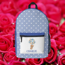 Voltar à escola Menino Bear tema Mochila Impressa