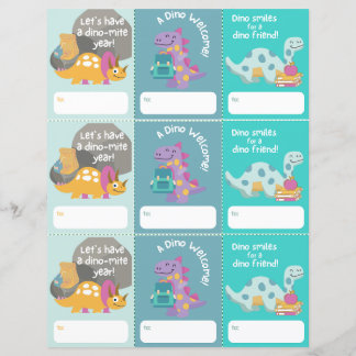 Voltar à Impressão da Etiqueta Dinossauro de Boas-