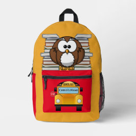 Voltar à mochila de coruja e livros