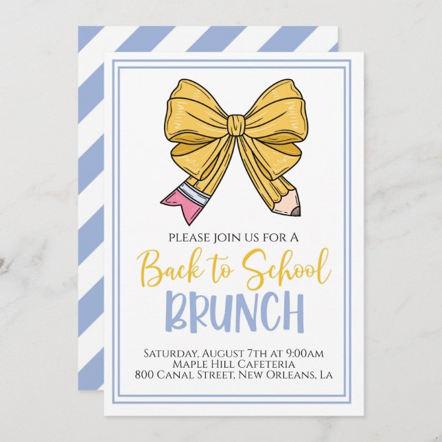 Voltar ao Convite de Brunch na Escola (Frente/Verso)