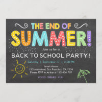 Voltar ao final da escola Convite de festas de ver