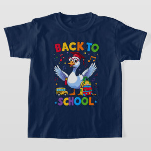 Voltar ao ganso escolar - Design de camisa colorid