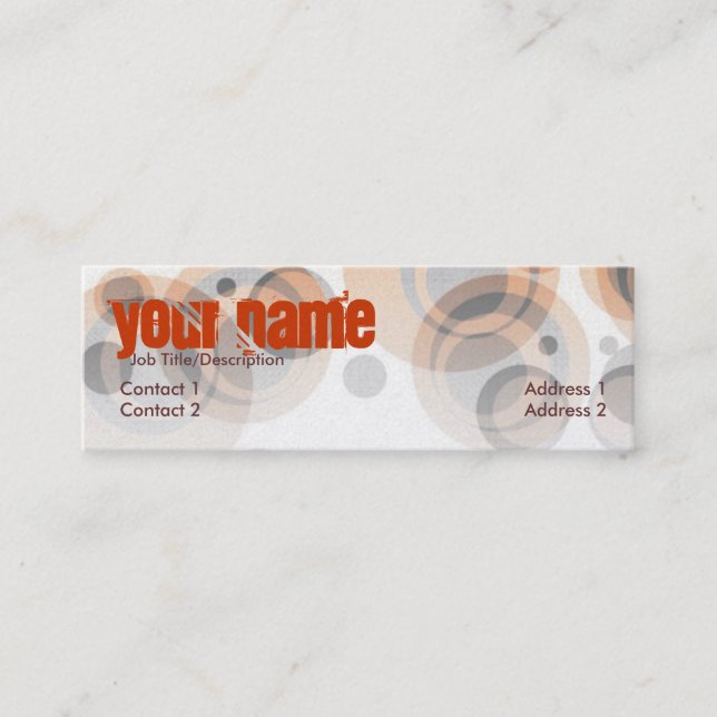 Voltas anteriores Mini Cartão de visita (Frente)