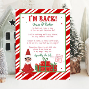 Voltei Bem-Vindo Carta de Natal Impressão