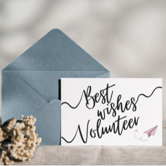 Voluntário: Obrigado Cartões Melhores Desejos em V