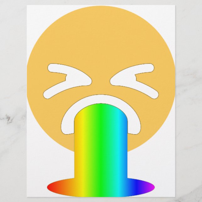 vômito do arco-íris emoji (Frente)