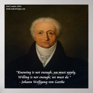 Von Goethe Devemos Fazer Cotação Poster