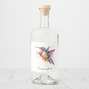 Voo Colorido, beija-flor aquarela personalizado
