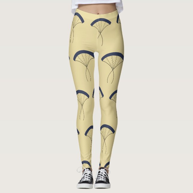 Voo de Sonho Aéreo: Leggings de Sussurros Eólicos (Frente)