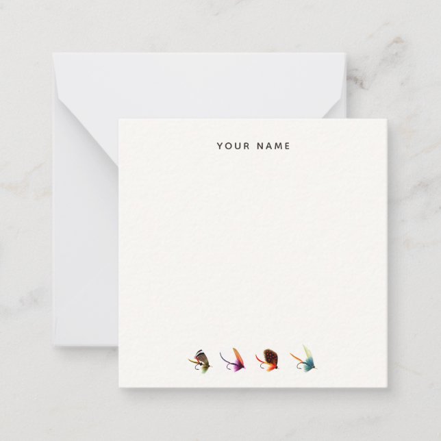 Voo de Vintage Voos de Pesca Notas Postadas (Frente)