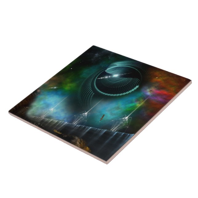 Voo Do Azulejo De Arte Fractal Corbius (Lateral)