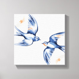 Voo Eetano - Arte de Canvas Swallow Duo