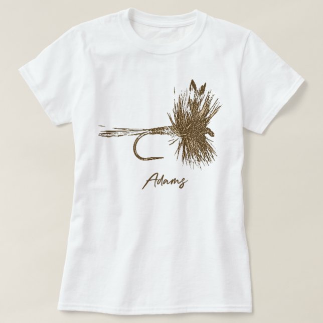 Voo Pesca Lure Adams Vintage T-Shirt (Frente do Design)