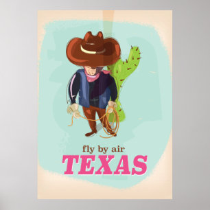 Voo por Air - poster de férias do Texas