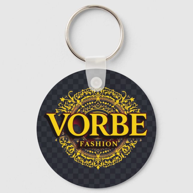 VORBE Fashion Signature Dourado Monograma Chaveiro (Verso)