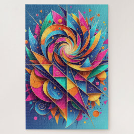 Vórtex do Quebra-cabeça de Abstrato de cor - Extre