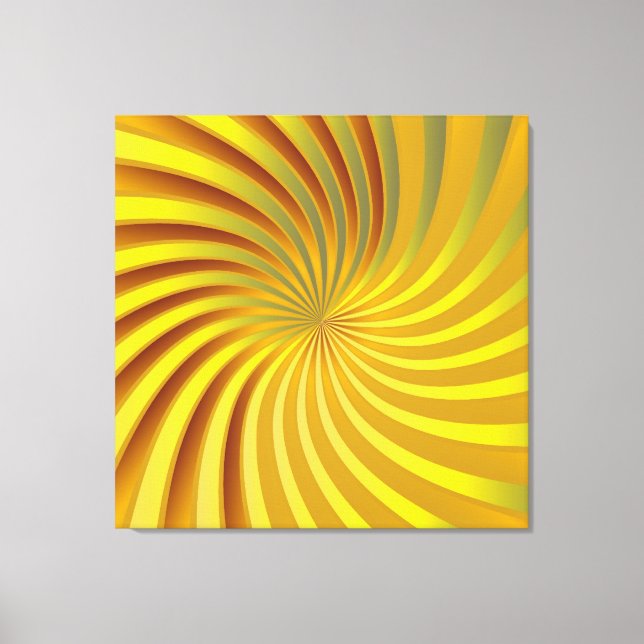 vórtice espiral dourado canvas (Frente)