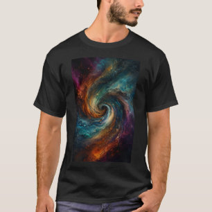 Vórtice Infinito Camiseta de Fluxo Abstrato